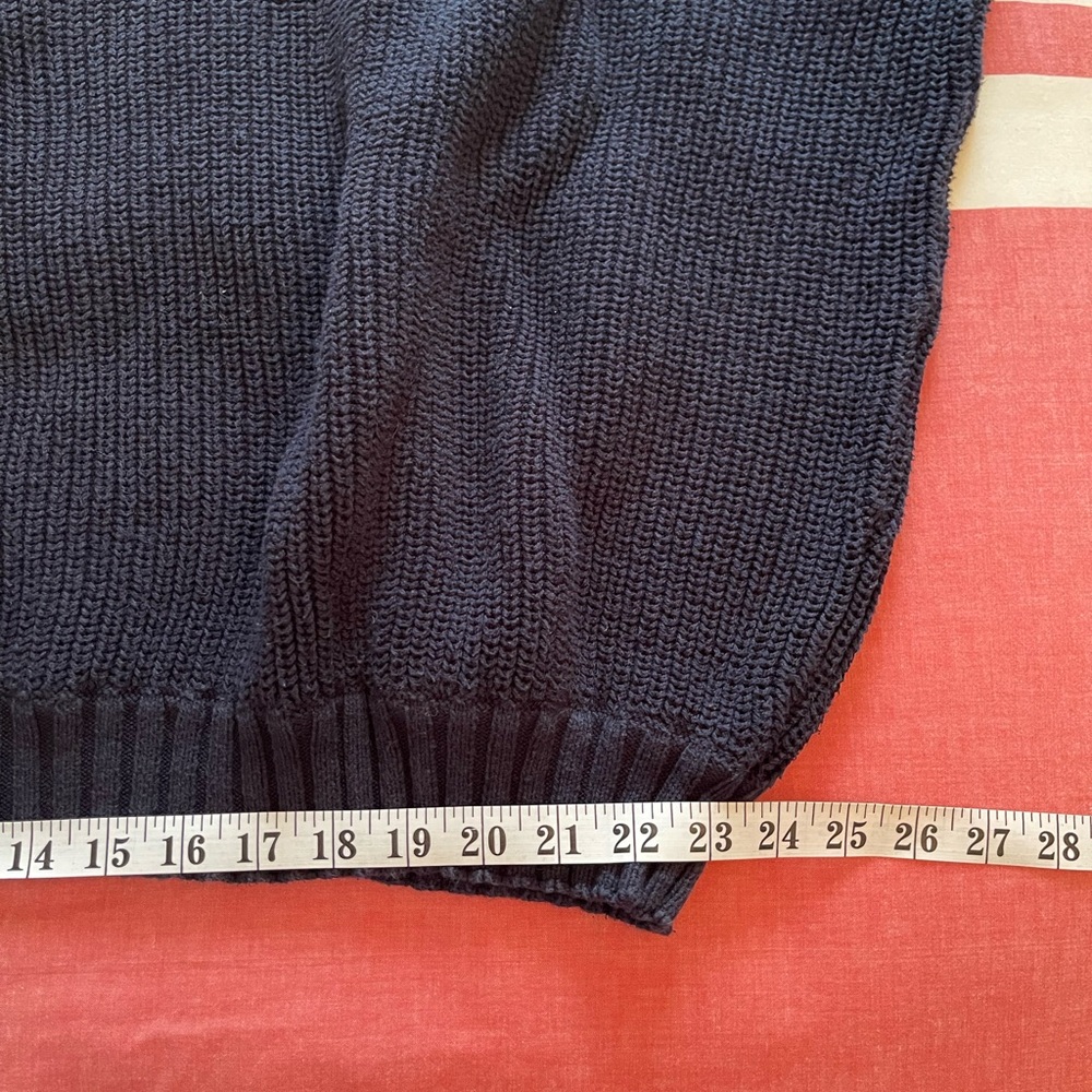 Entireworld Oversize Navy Blue Shaker Sweater XL 100% Cotton Type A Version 11 - Picture 5 of 8